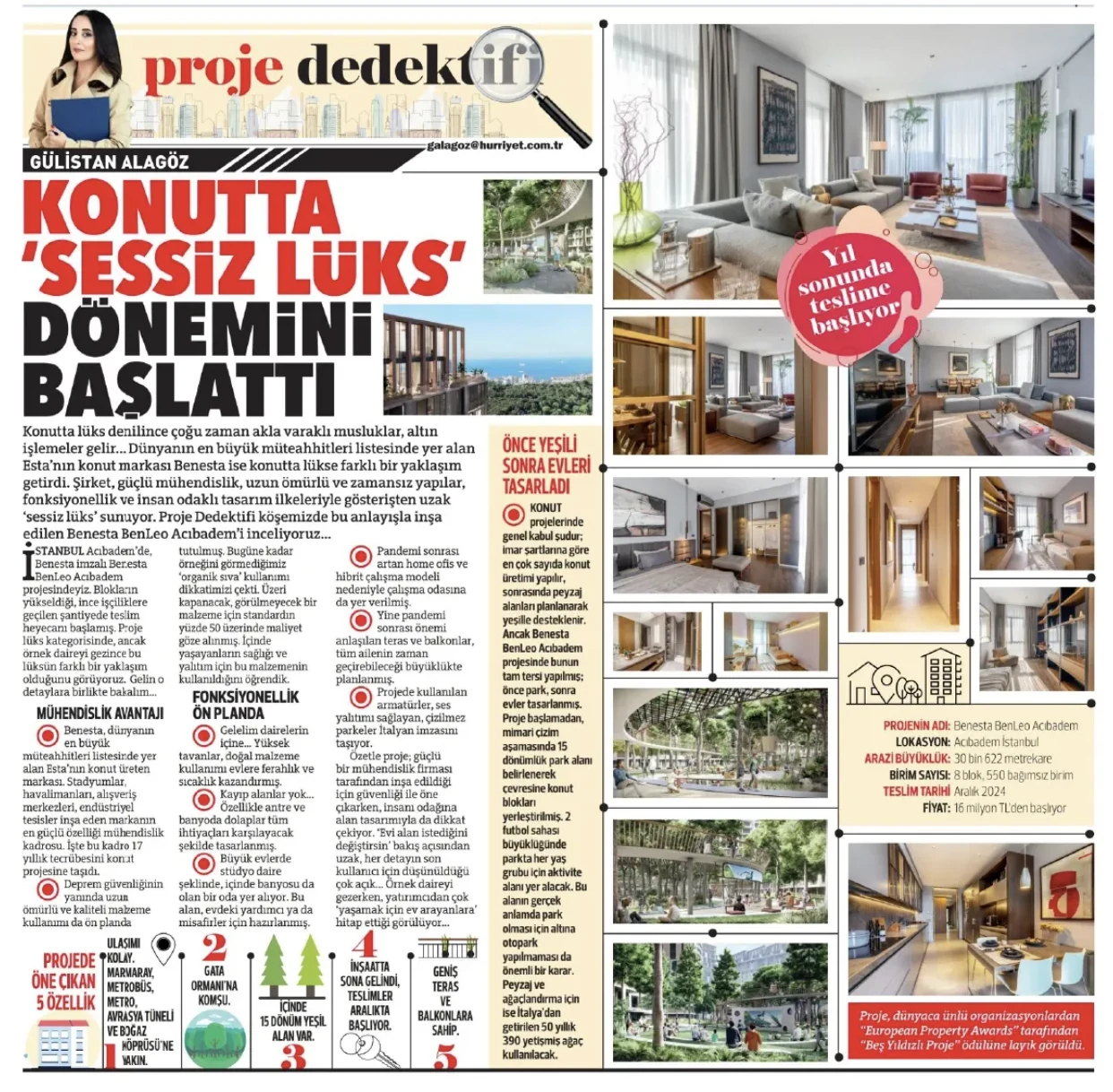 Публикация HÜRRİYET в СМИ о Benesta Benleo
