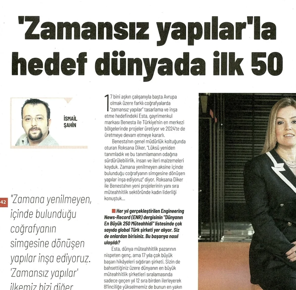 Медиапубликация MİLLİYET EXECUTIVE о Benesta Benleo